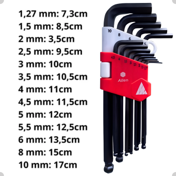 Jogo De Chaves Hexagonais (allen) Abauladas