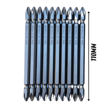 Jogo 10 Ponteiras Bits Duplo 110mm Magnetica