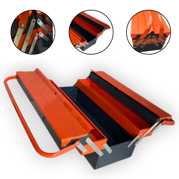 Caixa De Ferramentas Sanfonada 5 Gavetas Alças Dobraveis