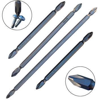 Jogo 04 Ponteira Bits Ph2 02 110mm + 150mm + 200mm Magnético