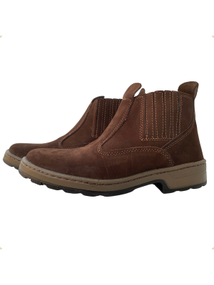 Botina Famaro Couro Nobuck Café