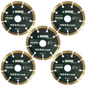 Kit 5 Discos Diamantado Segmentado Para Concreto 110mm