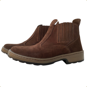 Botina Famaro Couro Nobuck Café